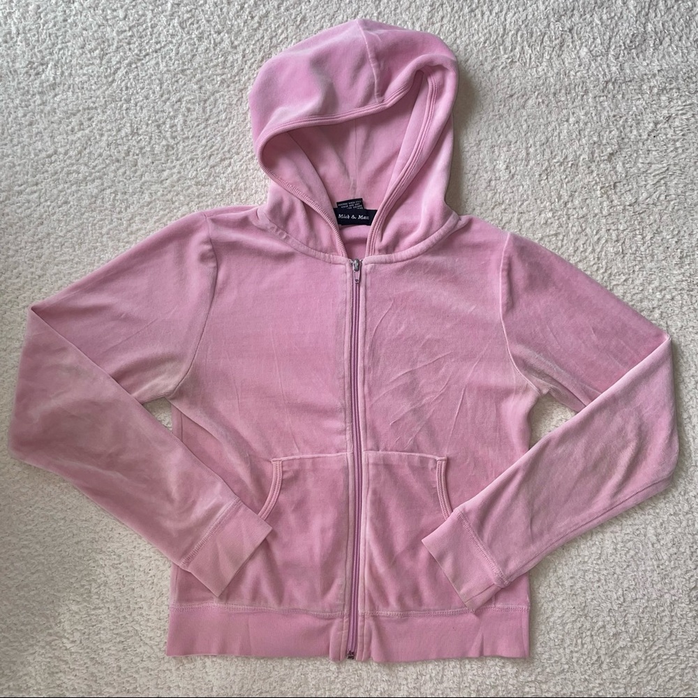 baby pink y2k velour track jacket 💕